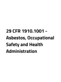 29 CFR 1910.1001 - Asbestos, Occupational Safety and Health Administration