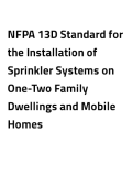NFPA 13D Standard for the Installation of Sprinkler Systems on One-Two Family Dwellings and Mobile Homes