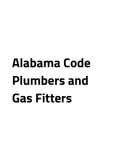 Alabama Code Plumbers and Gas Fitters
