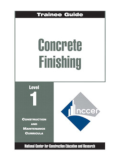 Concrete Finishing Level One