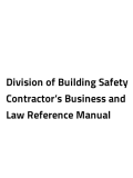 Division of Building Safety Contractor’s Business and Law Reference Manual