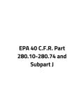 EPA 40 C.F.R. PART 280.10-280.74 and Subpart J