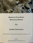 Florida Contractor's Business Procedures Reference Manual