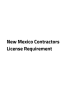 New Mexico Contractors License Requirement