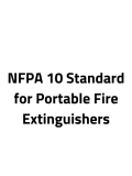 NFPA 10 Standard for Portable Fire Extinguishers