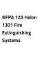 NFPA 12A Halon 1301 Fire Extinguishing Systems