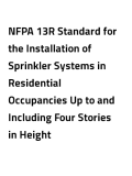 NFPA 13R Standard for the Installation of Sprinkler Systems in Residential Occupancies Up to and Including Four Stories in Height