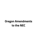 Oregon Amendments to the NEC