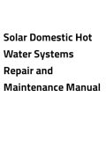 Solar Domestic Hot Water Systems Repair and Maintenance Manual