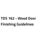 TDS 162 - Wood Door Finishing Guidelines