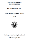 Uniform Plumbing Code with the Washington State Amendments