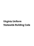 Virginia Uniform Statewide Building Code