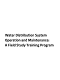 Water Distribution System Operation and Maintenance: A Field Study Training Program